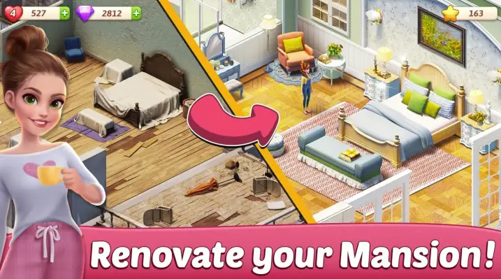 My Story Mansion Makeover Mod APK with unlimited Diamonds and Stars